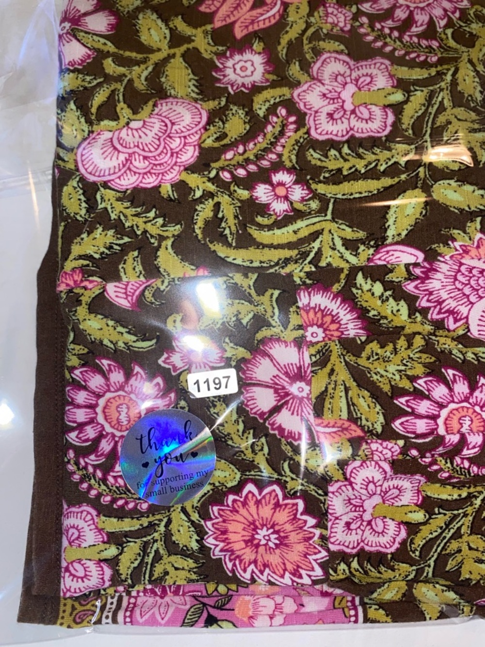J. Jill Brown Floral Top with Pink and Yellow Accents - Picture 7 of 7